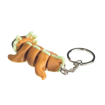 Aksolotl złoty - zieleń - brelok do kluczy